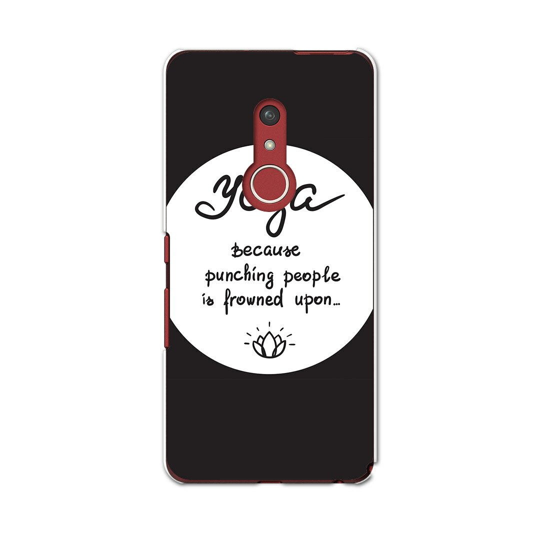 arrows Be4 Plus F-41B docomo ドコモ 富士通 アローズ スマホ カバー ケース スマホケース スマホカバー PC ハードケース 016089 yoga ヨガ 英字 おしゃれ