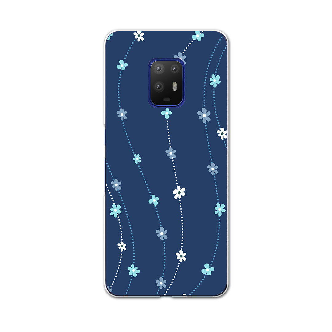 igcase arrows 5G F-51A 専用ハードケース F51A docomo ドコモ スマホカバー カバー ケース pc ハードケース 002223 フラワー 花　フラワー　青