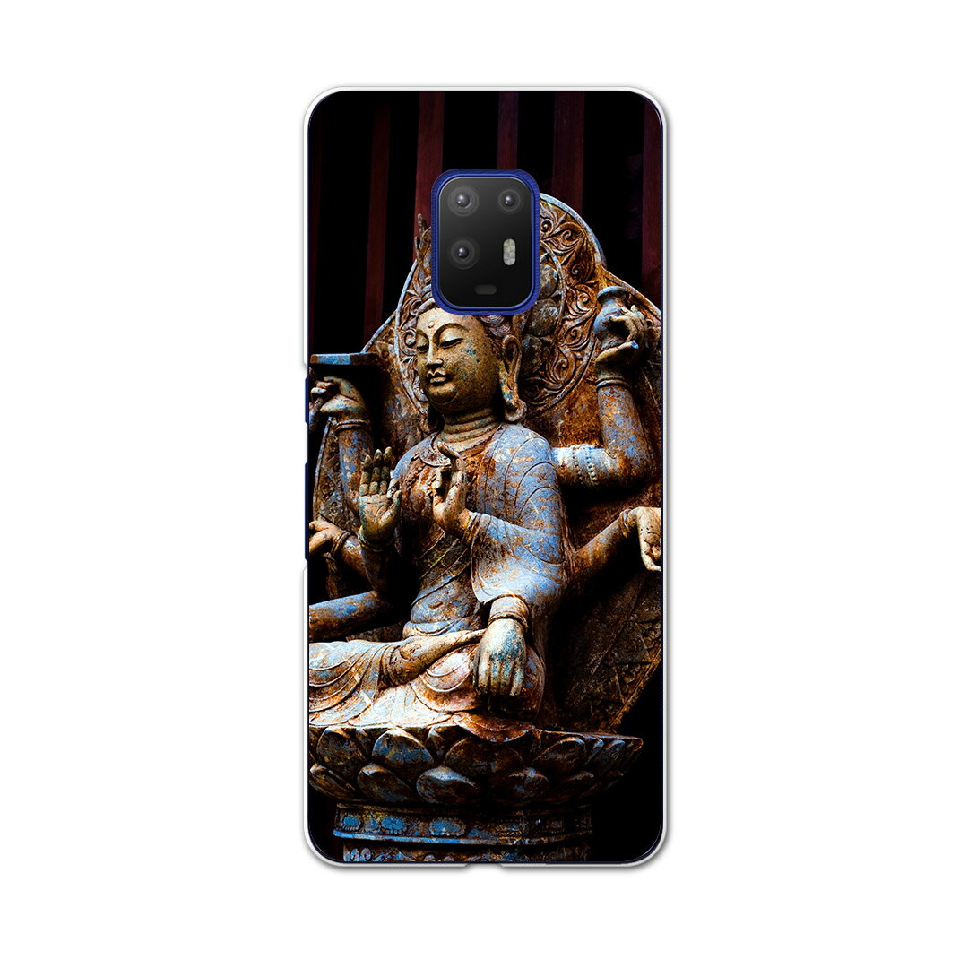 igcase arrows 5G F-51A 専用ハードケース F51A docomo ドコモ スマホカバー カバー ケース pc ハードケース 005093 写真・風景 仏像　写真　黒