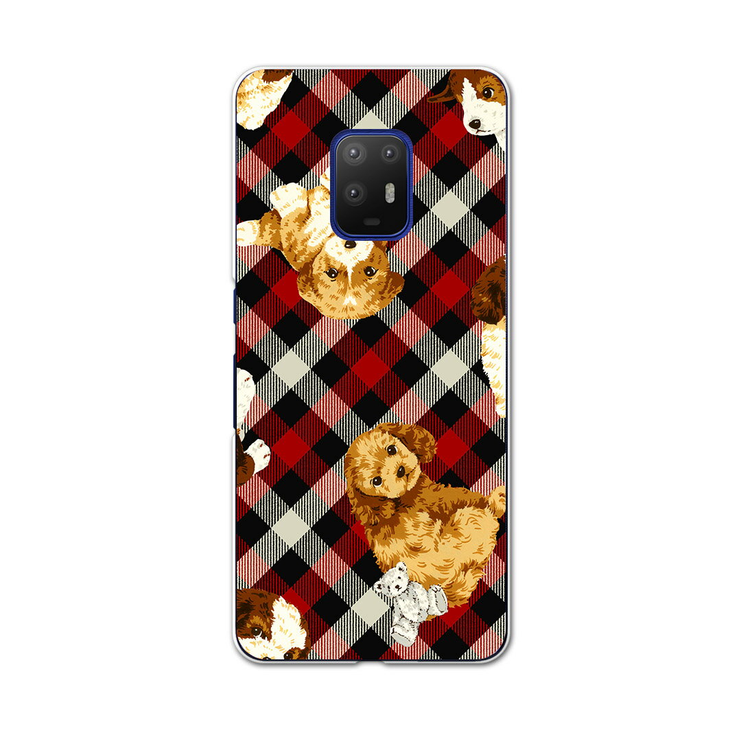 樂天商城 - igcase arrows 5G F-51A 専用ハードケース F51A docomo ドコモ スマホカバー カバー ケース pc ハードケース 008724 アニマル 赤　レッド　チェック　犬