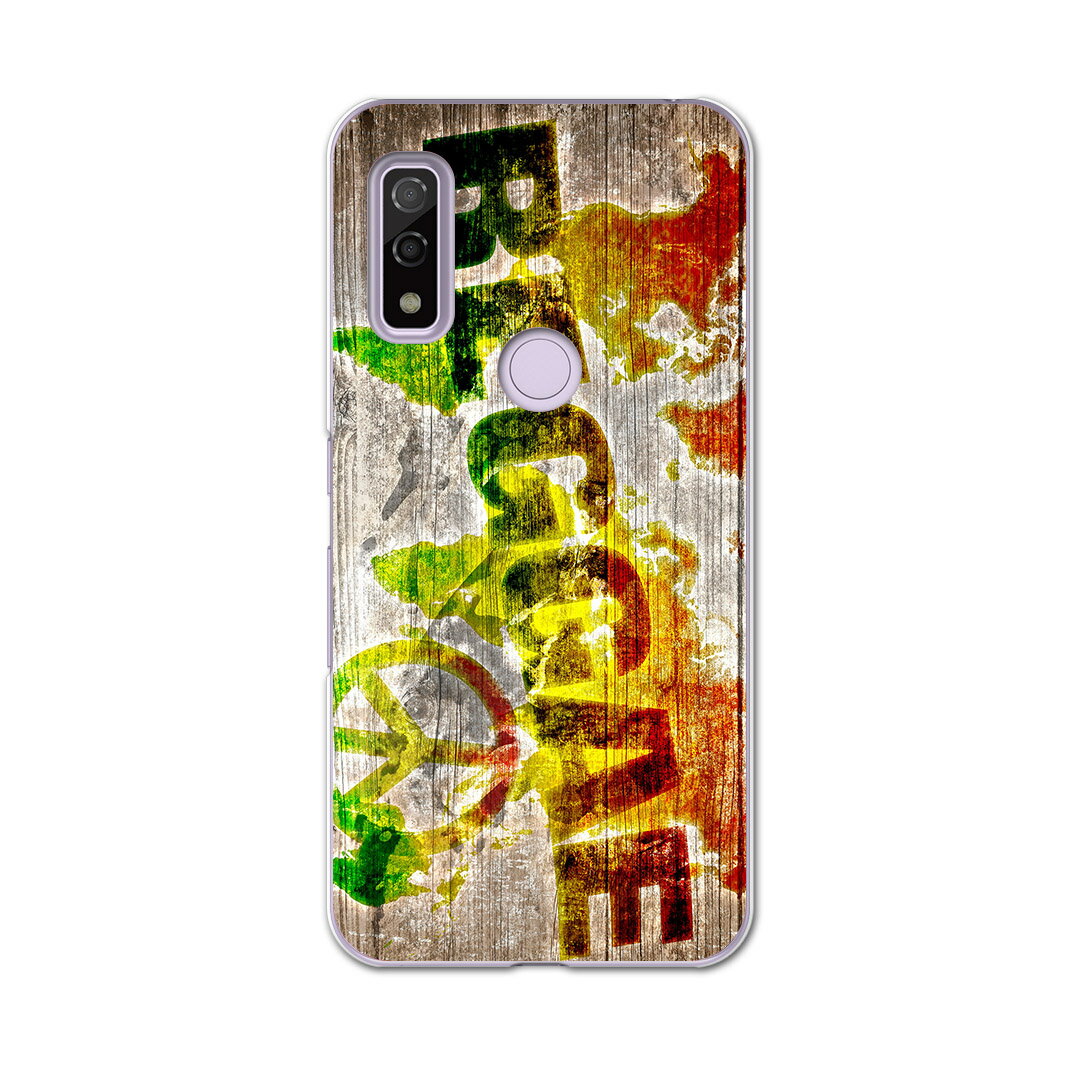 Arrows We F-51B FCG01用 ハードケース f51b igcase スマホカバー カバー ケース pc ハード 000144 その他 レゲエ　ラスタカラー　ピース