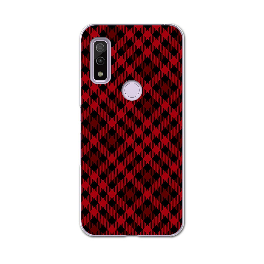Mobile Phone - Arrows We F-51B FCG01用 ハードケース f51b igcase スマホカバー カバー ケース pc ハード 000892 チェック・ボーダー チェック　赤