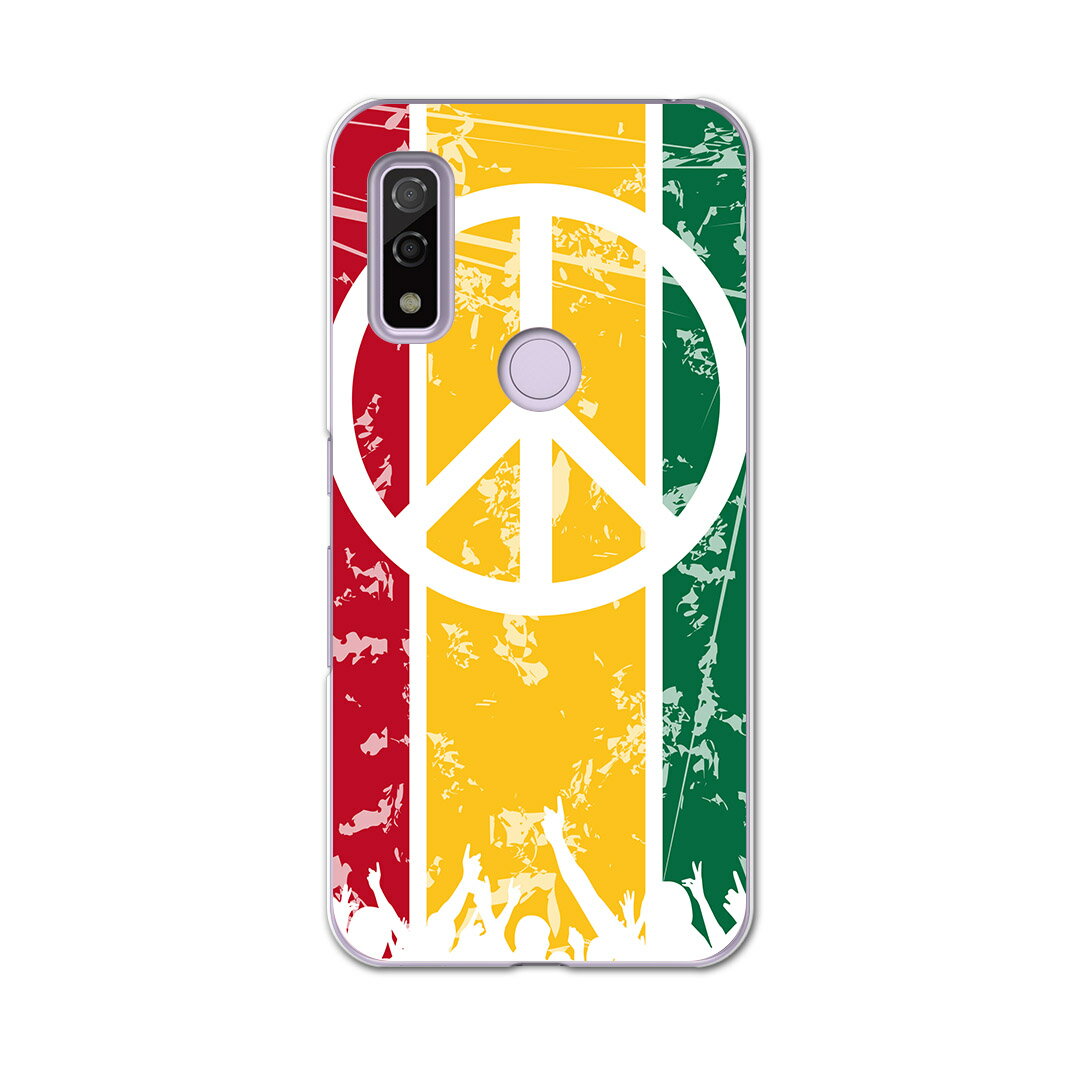 Arrows We F-51B FCG01用 ハードケース f51b igcase スマホカバー カバー ケース pc ハード 011763 レゲエ　ピース　音楽