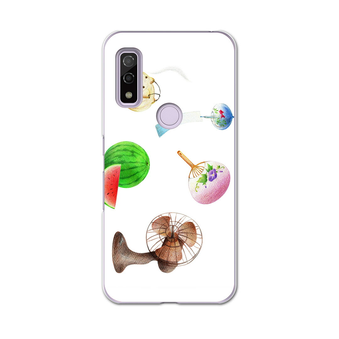 Arrows We F-51B FCG01用 ハードケース f51b igcase スマホカバー カバー ケース pc ハード 015546 夏　扇風機　スイカ　うちわ