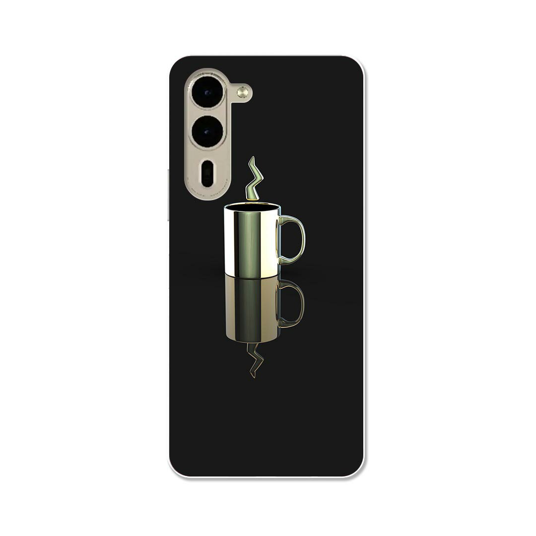 arrows We2 Plus F-51E 用 ハード ケース f51e 対応 ケース カバー ハードケース 023143 コーヒー　カップ　イラスト