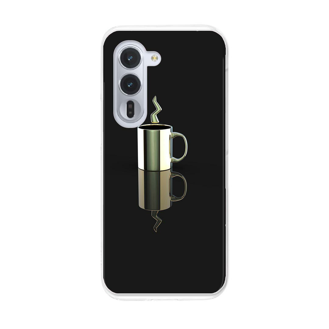 arrows Alpha F-51F 用 スマホカバー f51f ケース カバー ハードケース 023143 コーヒー　カップ　イラスト