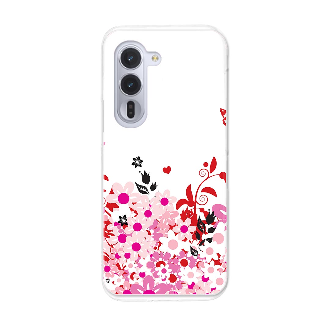 樂天商城 - arrows Alpha F-51F 用 スマホカバー f51f ケース カバー ハードケース 004632 蝶　花　赤