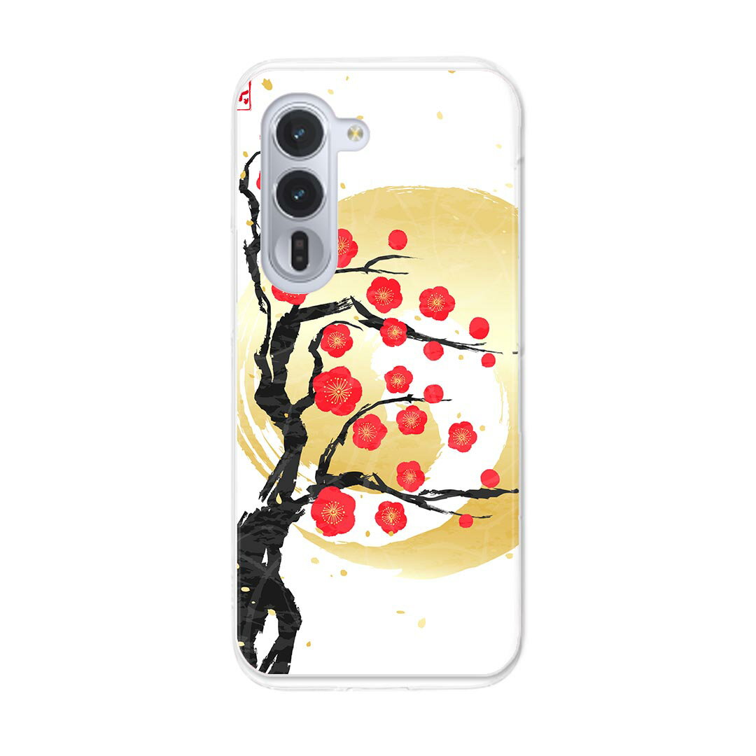 arrows Alpha F-51F 用 スマホカバー f51f ケース カバー ハードケース 015666 梅　花　植物(2.0)