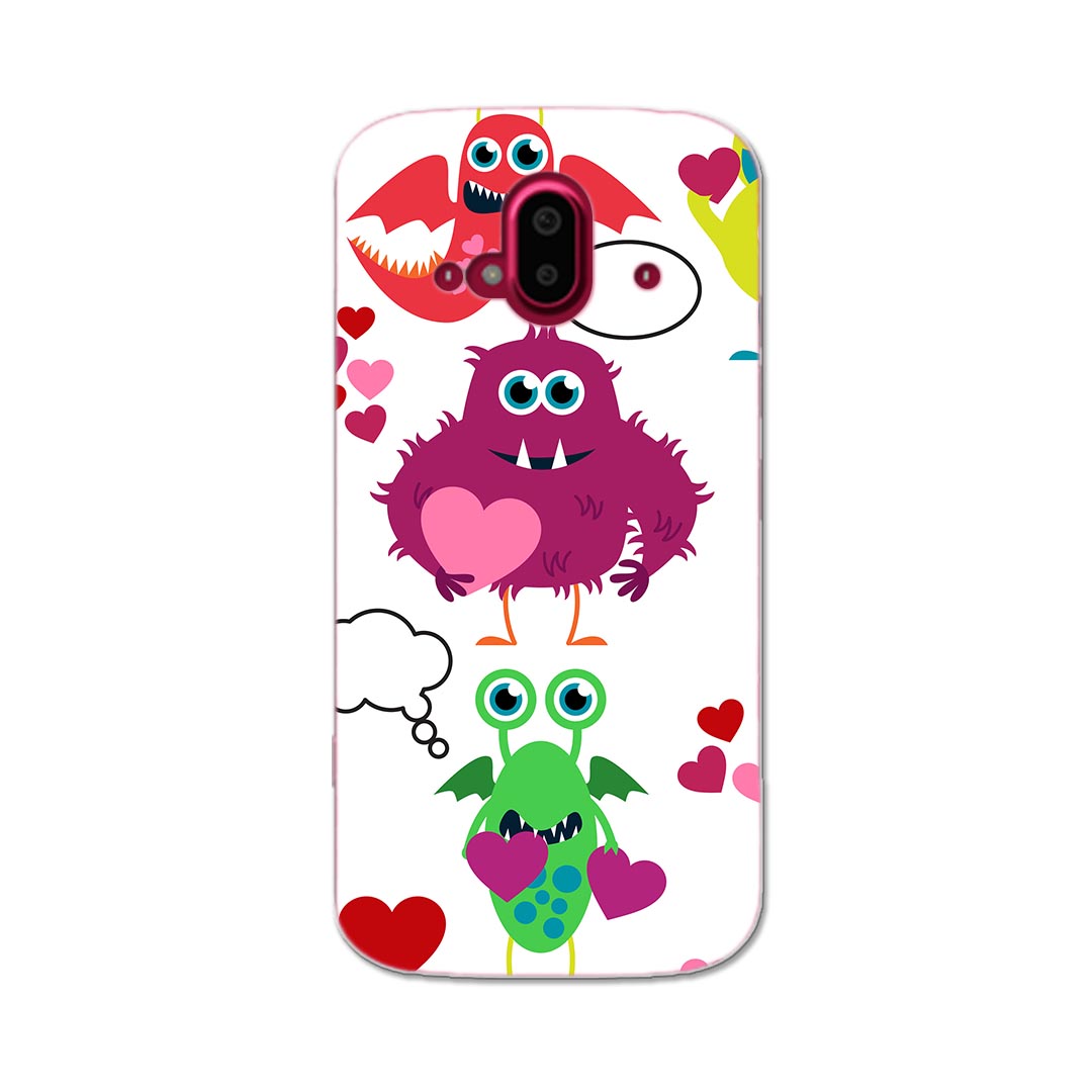 らくらくスマートフォン F-52B tpu f52b スマホ カバー ケース スマホケース スマホカバー TPU ソフトケース 005746 モンスター　キャラクター(2.0)