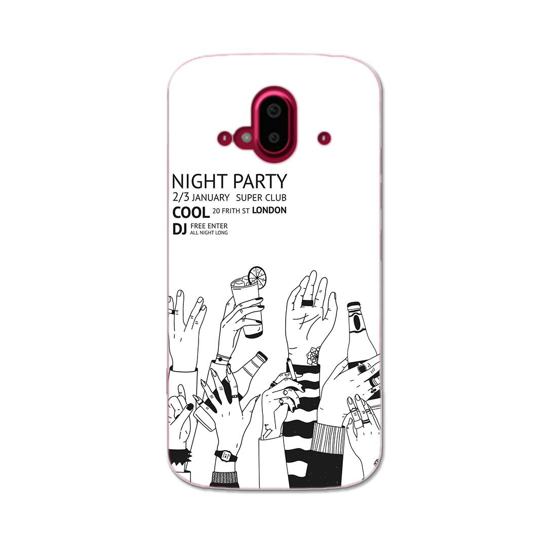らくらくスマートフォン F-52B tpu f52b スマホ カバー ケース スマホケース スマホカバー TPU ソフトケース 016151 手　お酒　アルコール(2.0)