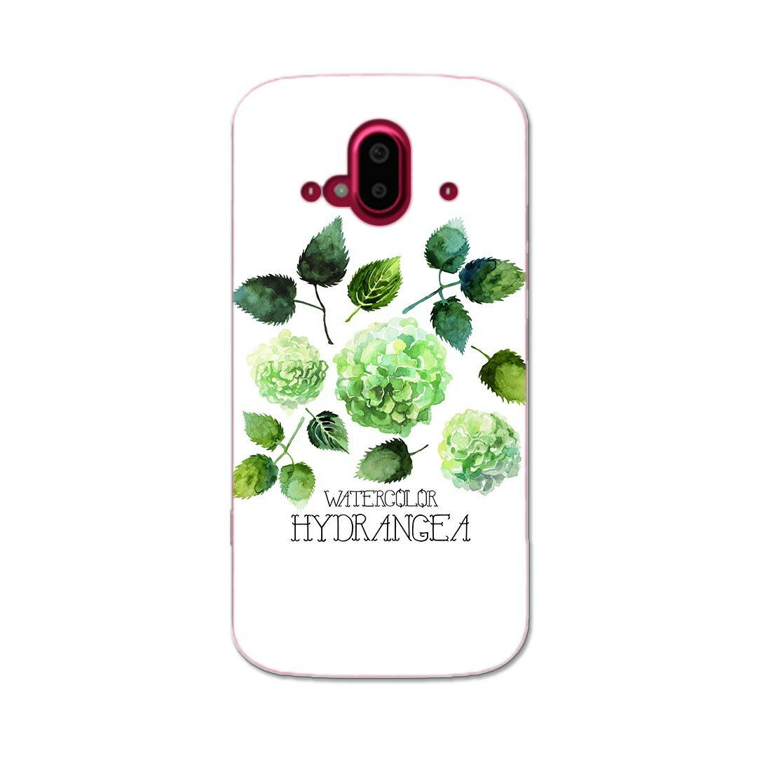 らくらくスマートフォン F-52B tpu f52b スマホ カバー ケース スマホケース スマホカバー TPU ソフトケース 016331 あじさい　梅雨　花