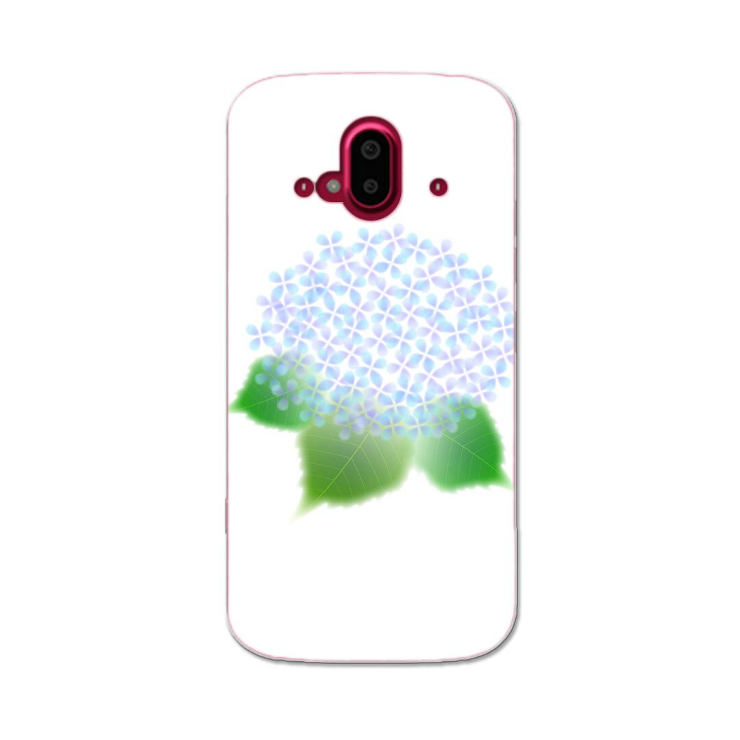 らくらくスマートフォン F-52B tpu f52b スマホ カバー ケース スマホケース スマホカバー TPU ソフトケース 016334 あじさい　梅雨　花