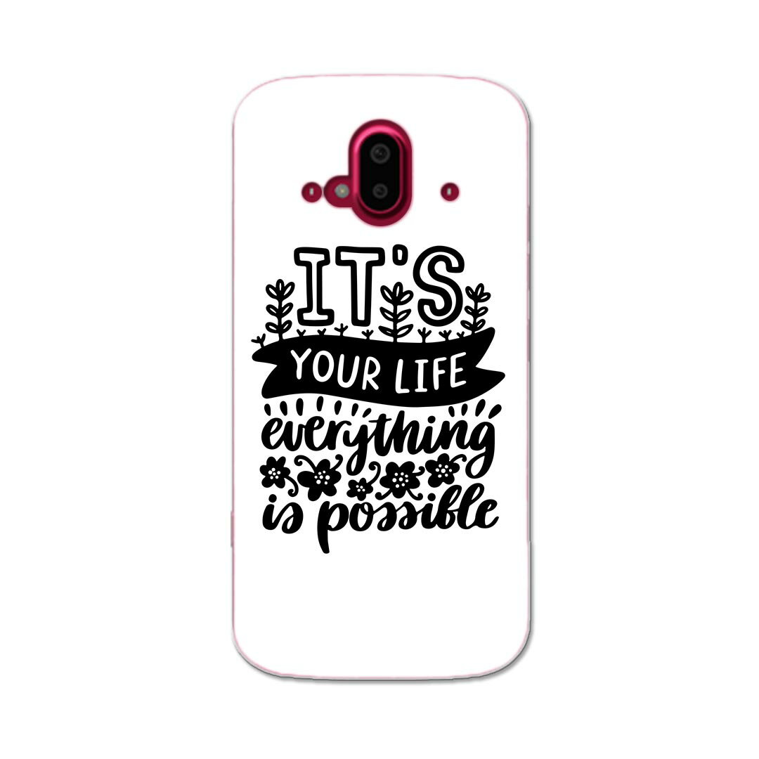 らくらくスマートフォン F-52B tpu f52b スマホ カバー ケース スマホケース スマホカバー TPU ソフトケース 016490 英語　モノクロ　英文