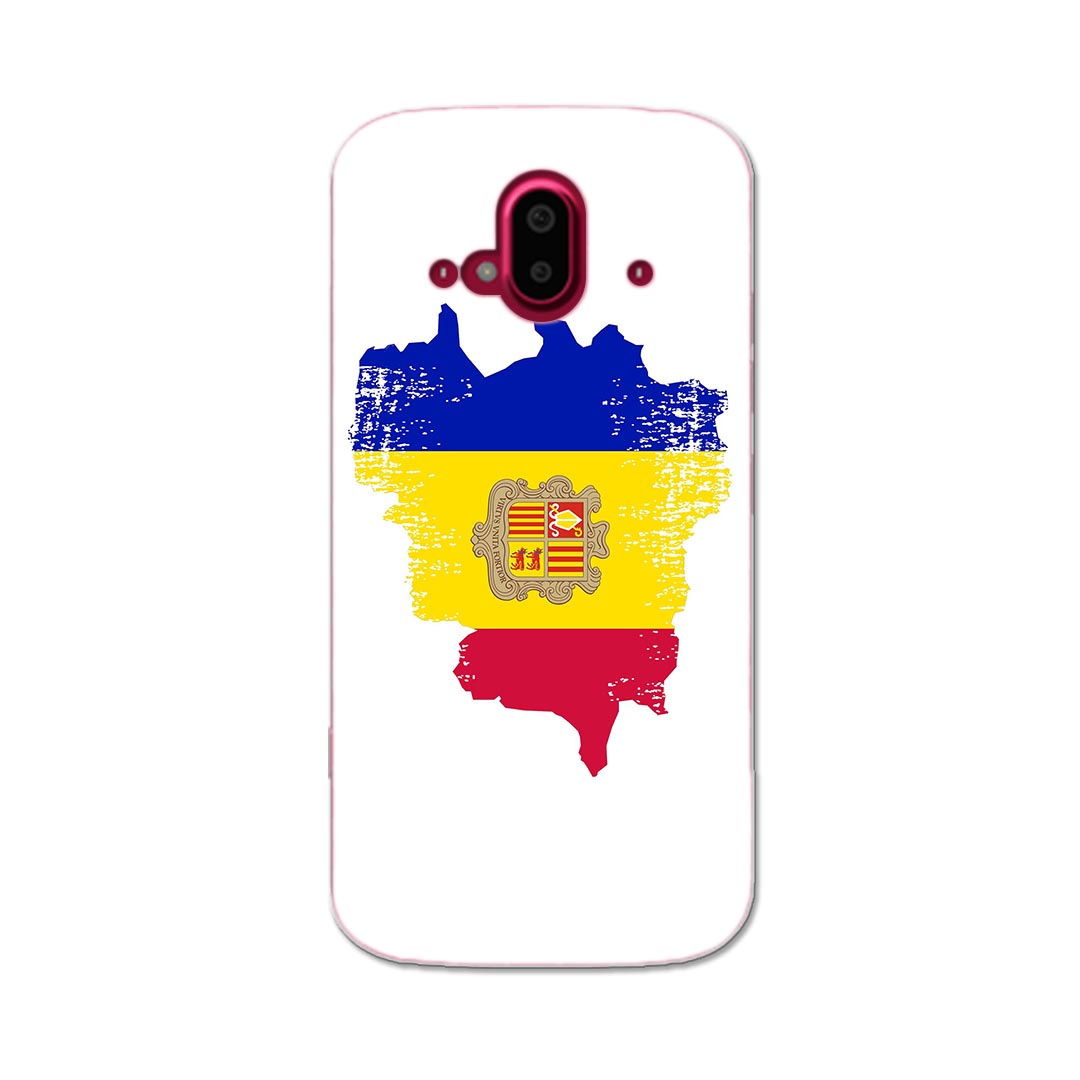 らくらくスマートフォン F-52B tpu f52b スマホ カバー ケース スマホケース スマホカバー TPU ソフトケース 018757 国旗 andorra アンドラ
