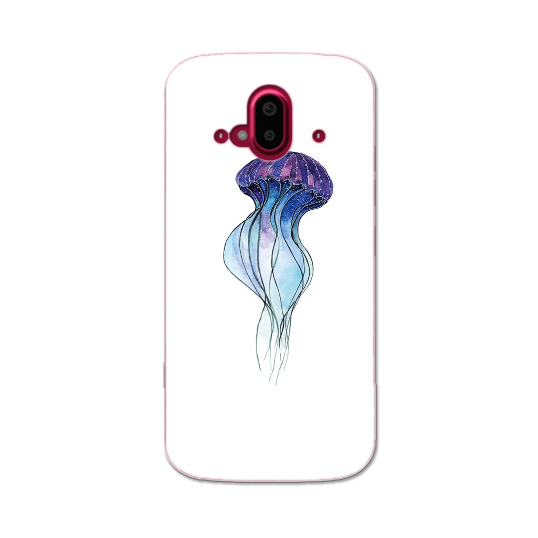 らくらくスマートフォン F-52B tpu f52b スマホ カバー ケース スマホケース スマホカバー TPU ソフトケース 018997 イラスト クラゲ
