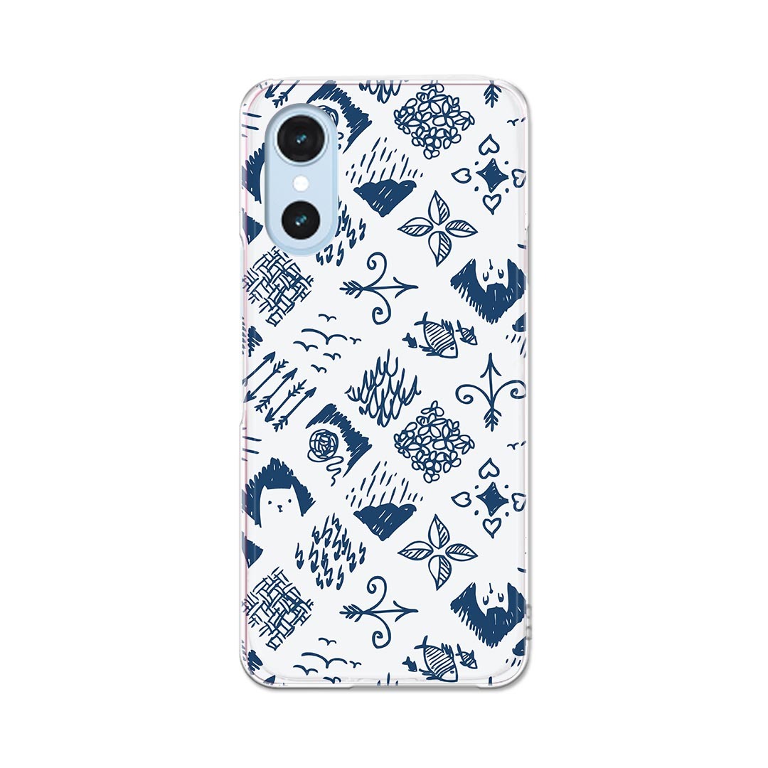 arrows We3 F-52G 用 スマホカバー f52g ケース カバー ハードケース 012053 ねこ　魚　かわいい