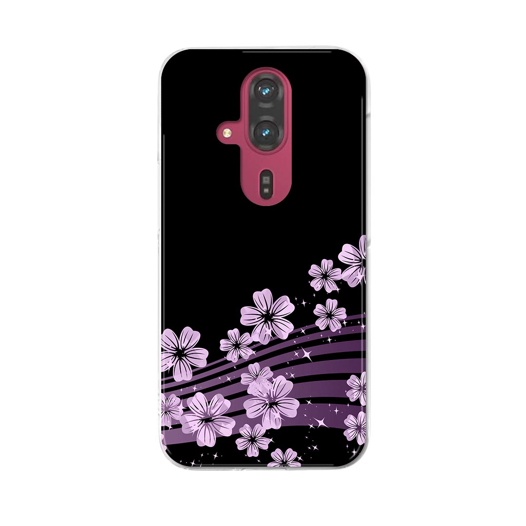 Rakuten - らくらくスマートフォン F-53E 用ハードケース f53e ケース カバー ハードケース 000051 黒　和柄　桜