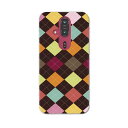 らくらくスマートフォン F-53E 用ハードケース f53e ケース カバー ハードケース 000534 アーガイル カラフル