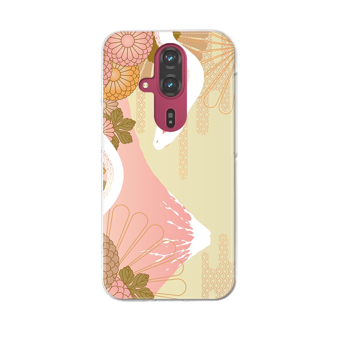 らくらくスマートフォン F-53E 用ハードケース f53e ケース カバー ハードケース 002795 和風　和柄　山