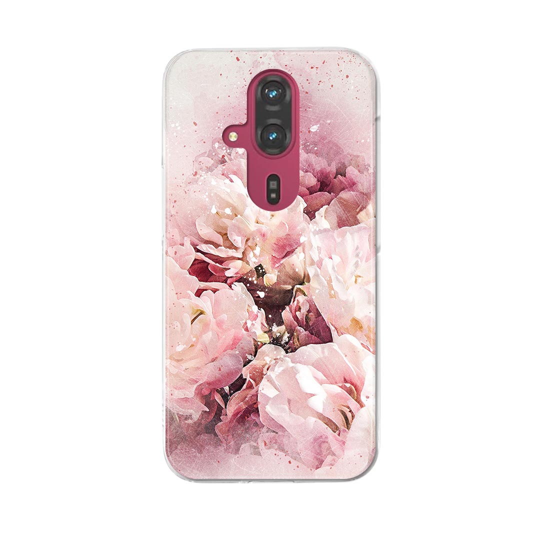 らくらくスマートフォン F-53E 用ハードケース f53e ケース カバー ハードケース 023344 花　フラワー　ペイント