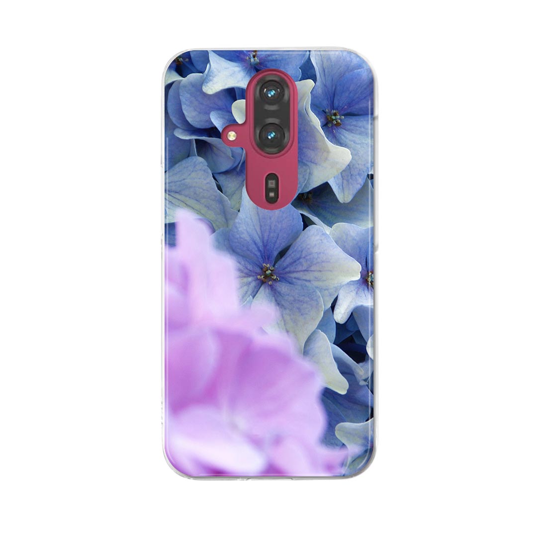 らくらくスマートフォン F-53E 用ハードケース f53e ケース カバー ハードケース 023452 花　フラワー　紫陽花　あじさい　写真