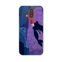 らくらくスマートフォン F-53E 用ハードケース f53e ケース カバー ハードケース 023563 人魚 イラスト 海(2)