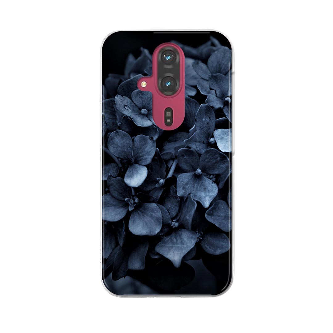 らくらくスマートフォン F-53E 用ハードケース f53e ケース カバー ハードケース 025661 花　紫陽花　あじさい