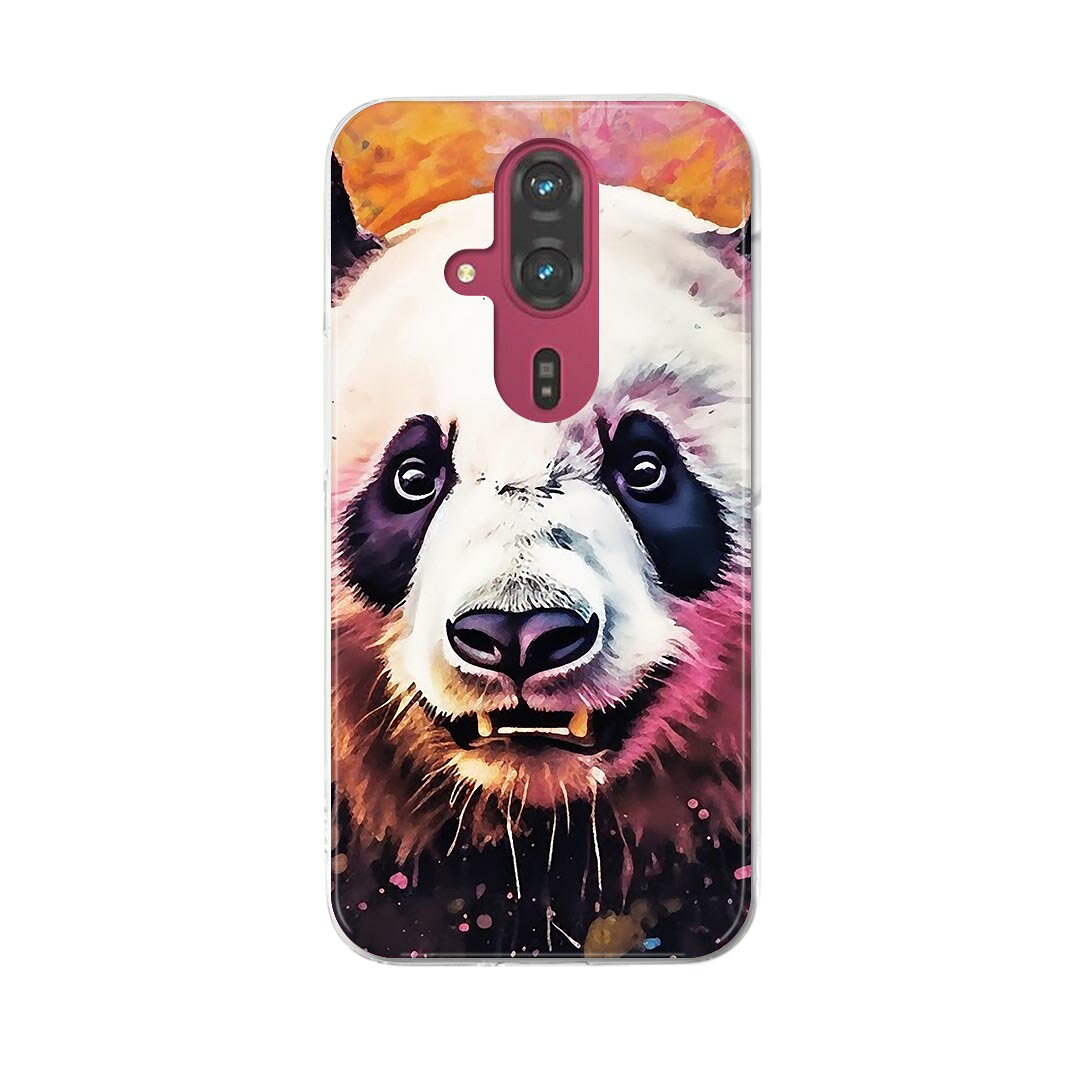 らくらくスマートフォン F-53E 用ハードケース f53e ケース カバー ハードケース 033768 パンダ かわいい