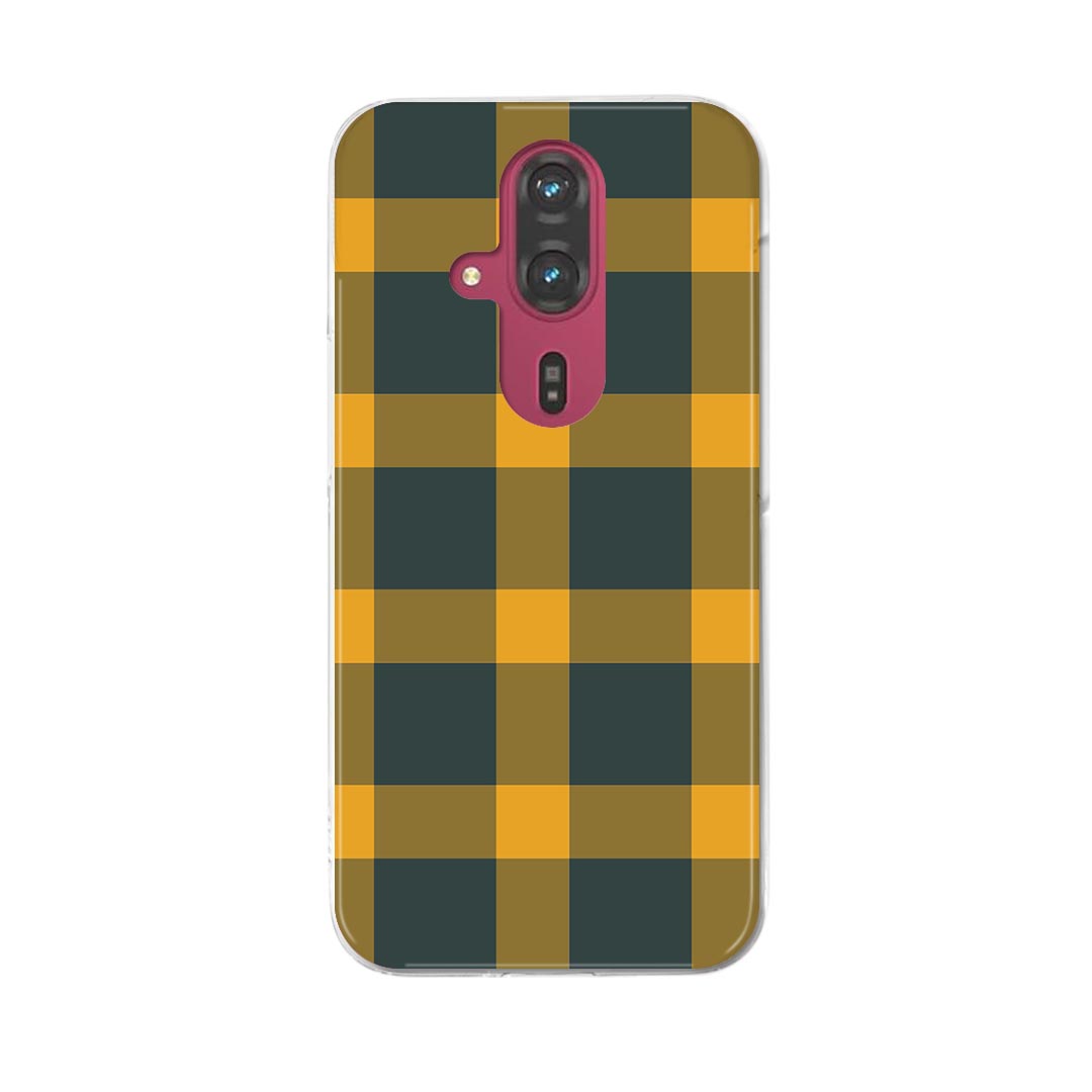 Rakuten - らくらくスマートフォン F-53E 用ハードケース f53e ケース カバー ハードケース 004413 チェック　模様　黄色