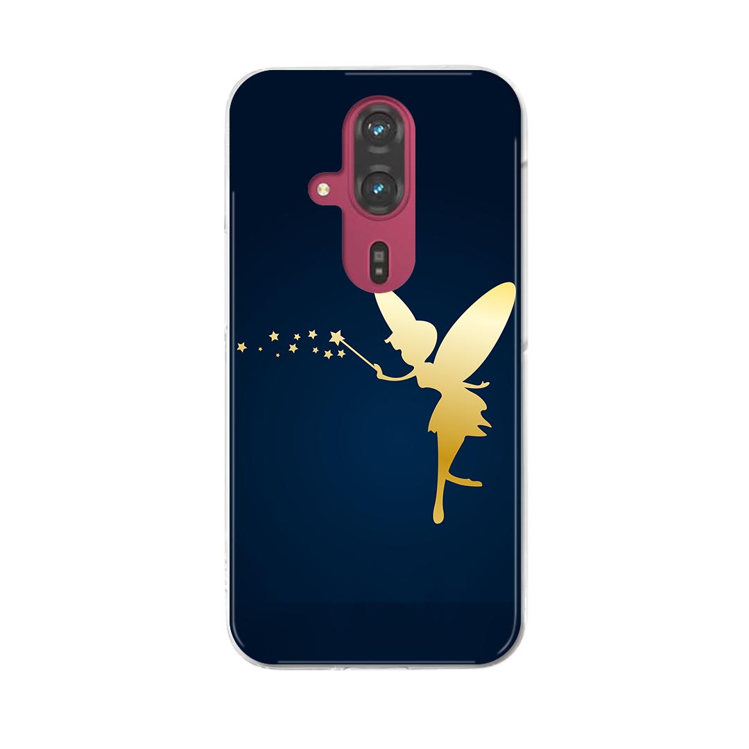 らくらくスマートフォン F-53E 用ハードケース f53e ケース カバー ハードケース 005890 妖精　星　イラスト