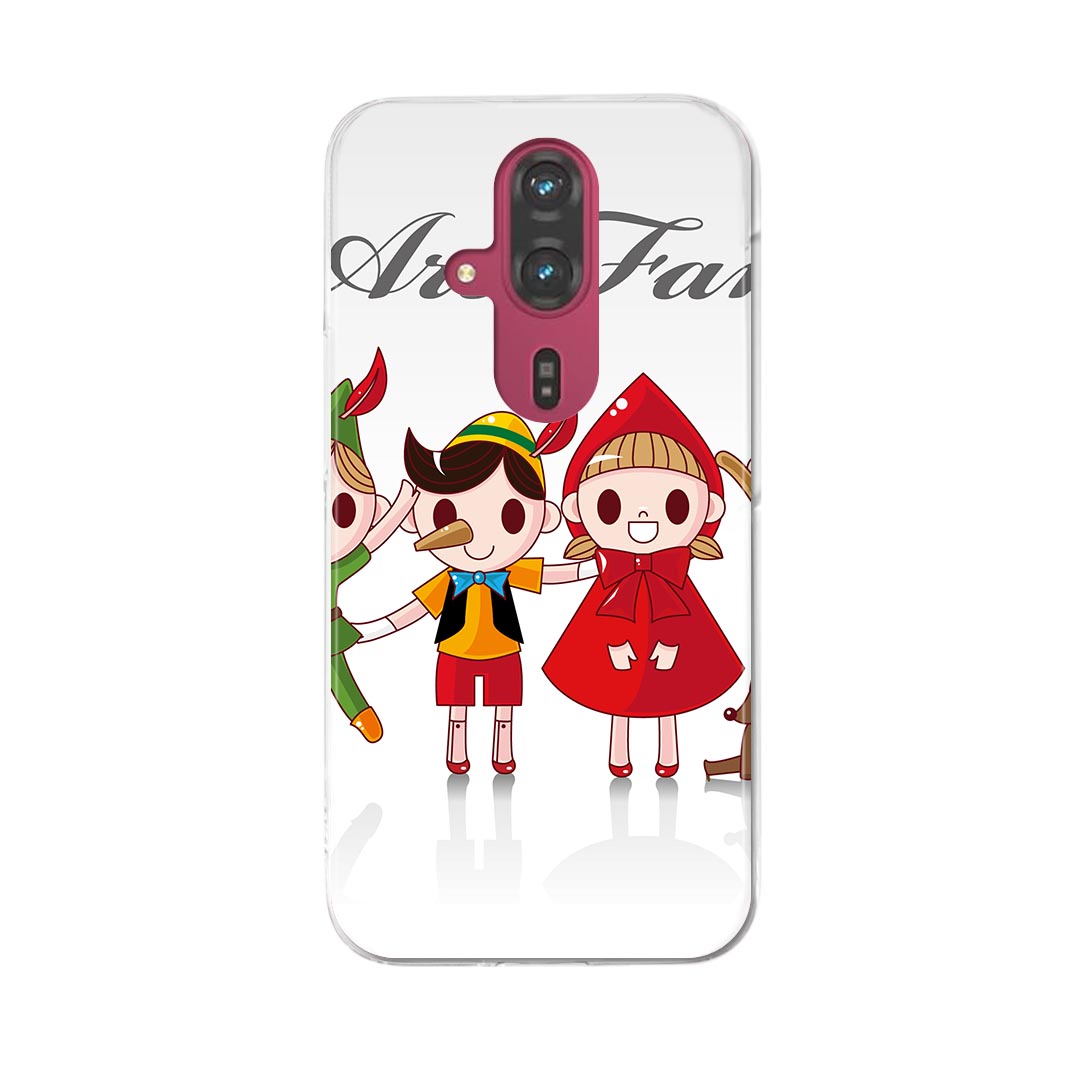 らくらくスマートフォン F-53E 用ハードケース f53e ケース カバー ハードケース 006695 童話　イラスト