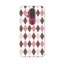 らくらくスマートフォン F-53E 用ハードケース f53e ケース カバー ハードケース 007099 アーガイル 模様