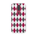 らくらくスマートフォン F-53E 用ハードケース f53e ケース カバー ハードケース 007100 アーガイル 模様