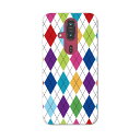 らくらくスマートフォン F-53E 用ハードケース f53e ケース カバー ハードケース 007102 アーガイル 模様
