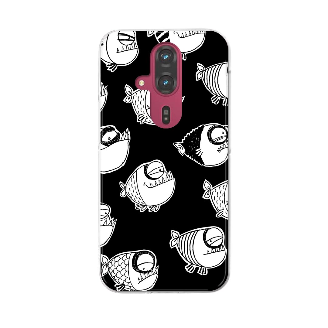 らくらくスマートフォン F-53E 用ハードケース f53e ケース カバー ハードケース 011141 魚 海 生き物