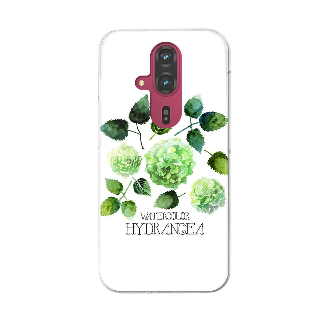 らくらくスマートフォン F-53E 用ハードケース f53e ケース カバー ハードケース 016331 あじさい　梅雨　花