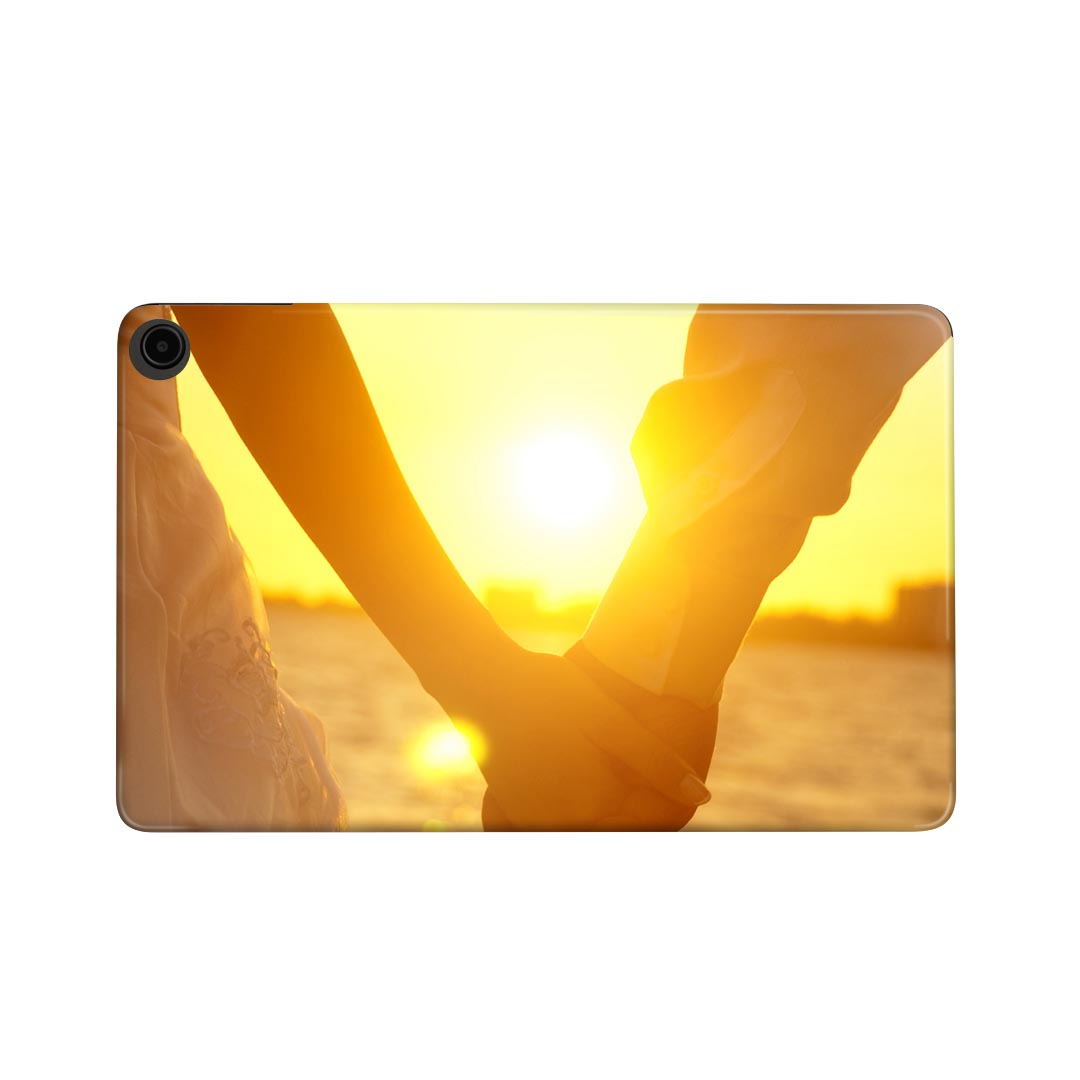 fire max 11 専用 ファイヤーマックス タブレット 専用スキンシール カバー ケース 保護 フィルム ステッカー デコ アクセサリー デザイン 000853 夕焼け 恋人