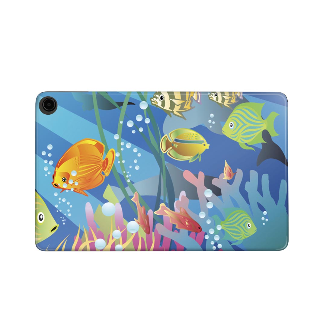 fire max 11 専用 ファイヤーマックス タブレット 専用スキンシール カバー ケース 保護 フィルム ステッカー デコ アクセサリー デザイン 001393 海　魚　深海