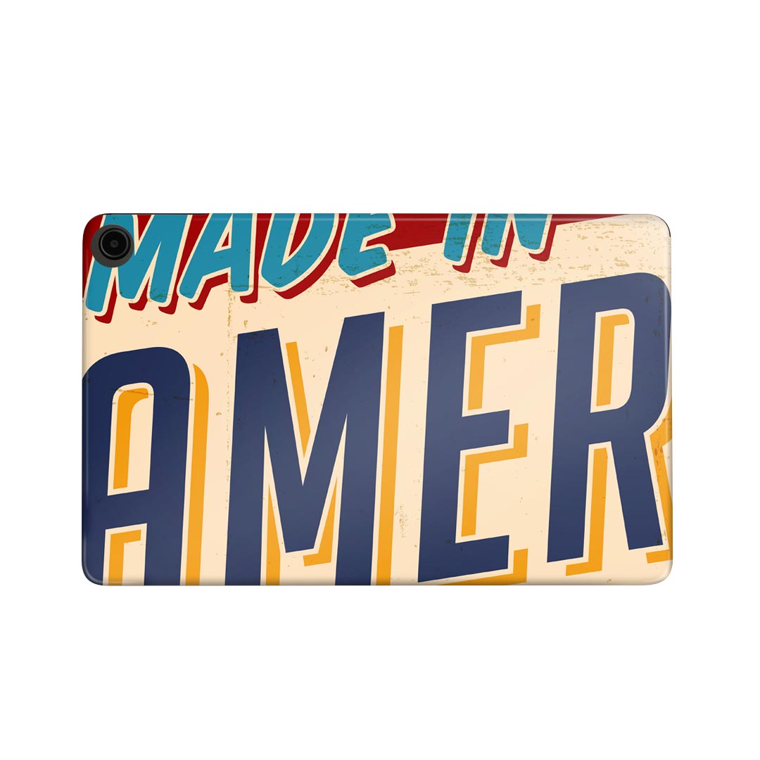 fire max 11 専用 ファイヤーマックス タブレット 専用スキンシール カバー ケース 保護 フィルム ステッカー デコ アクセサリー デザイン 001617 アメリカ　看板　プレート