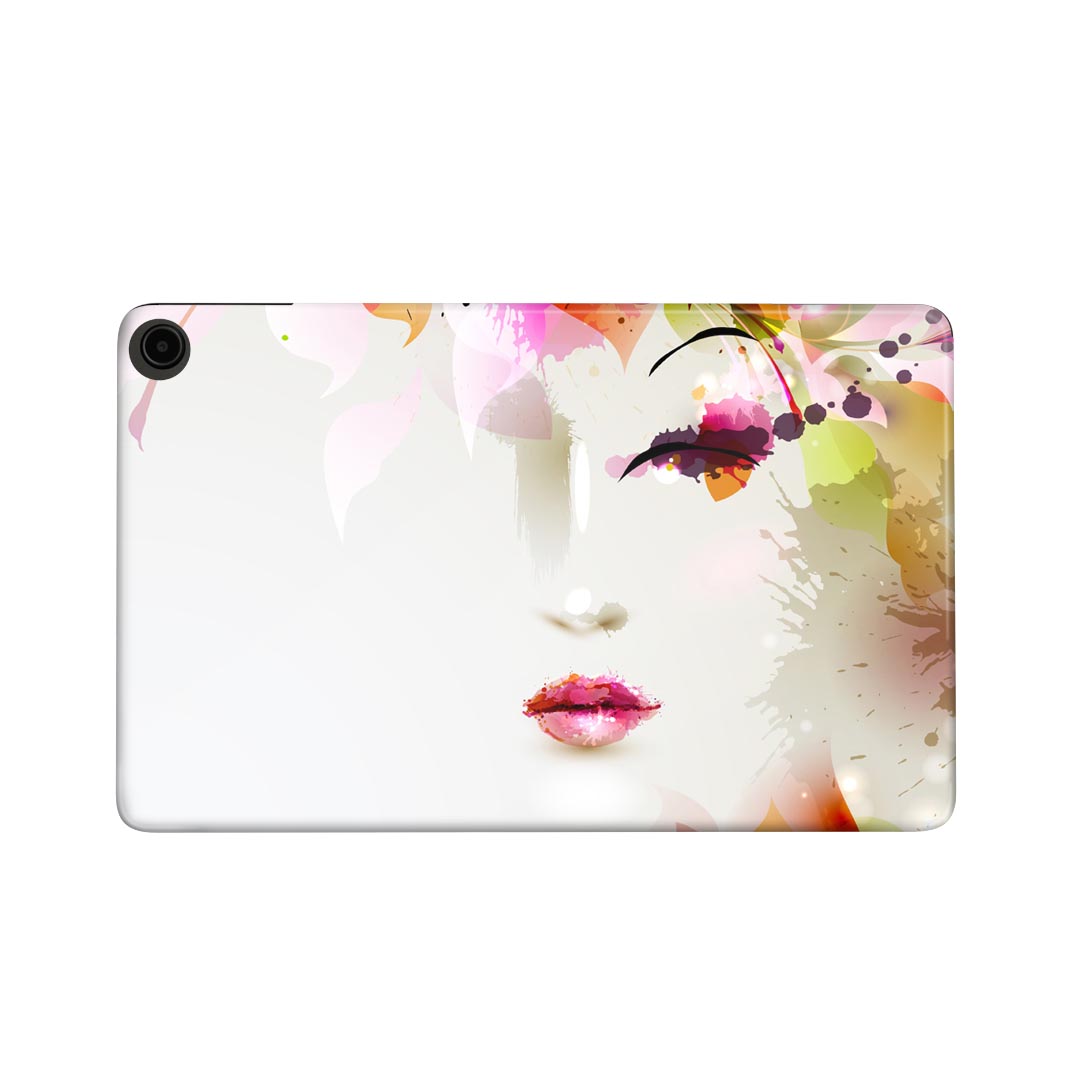 fire max 11 専用 ファイヤーマックス タブレット 専用スキンシール カバー ケース 保護 フィルム ステッカー デコ アクセサリー デザイン 002660 花　人物　カラフル