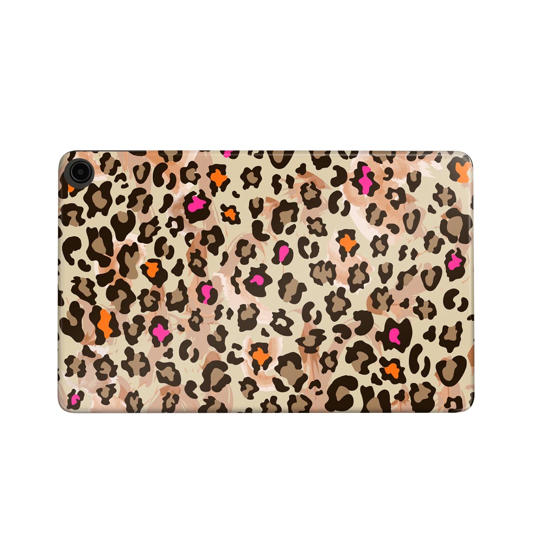 fire max 11 専用 ファイヤーマックス タブレット 専用スキンシール カバー ケース 保護 フィルム ステッカー デコ アクセサリー デザイン 004891 ヒョウ柄　カラフル　模様(2.0)