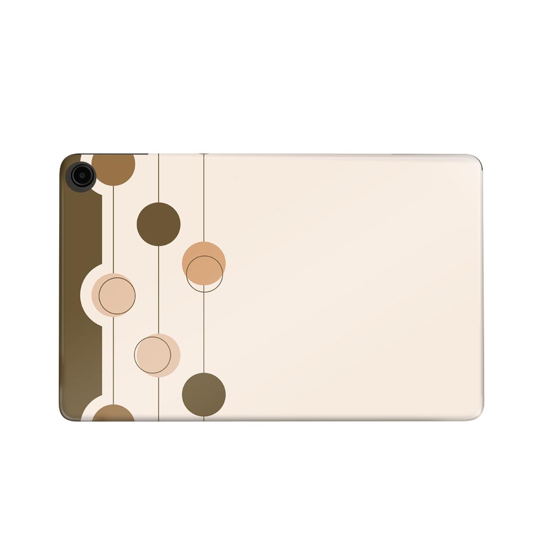 fire max 11 専用 ファイヤーマックス タブレット 専用スキンシール カバー ケース 保護 フィルム ステッカー デコ アクセサリー デザイン 005225 ブラウン イラスト 水玉