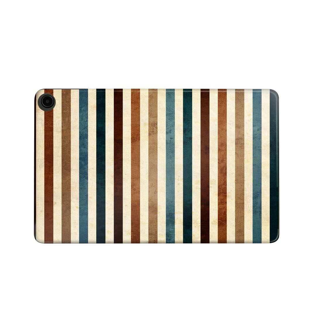 fire max 11 専用 ファイヤーマックス タブレット 専用スキンシール カバー ケース 保護 フィルム ステッカー デコ アクセサリー デザイン 008433 ストライプ　レトロ　赤　青　模様