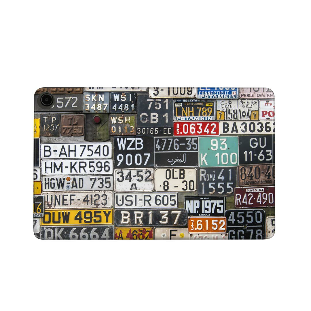 fire max 11 専用 ファイヤーマックス タブレット 専用スキンシール カバー ケース 保護 フィルム ステッカー デコ アクセサリー デザイン 008545 ナンバー　プレート　カラフル　写真