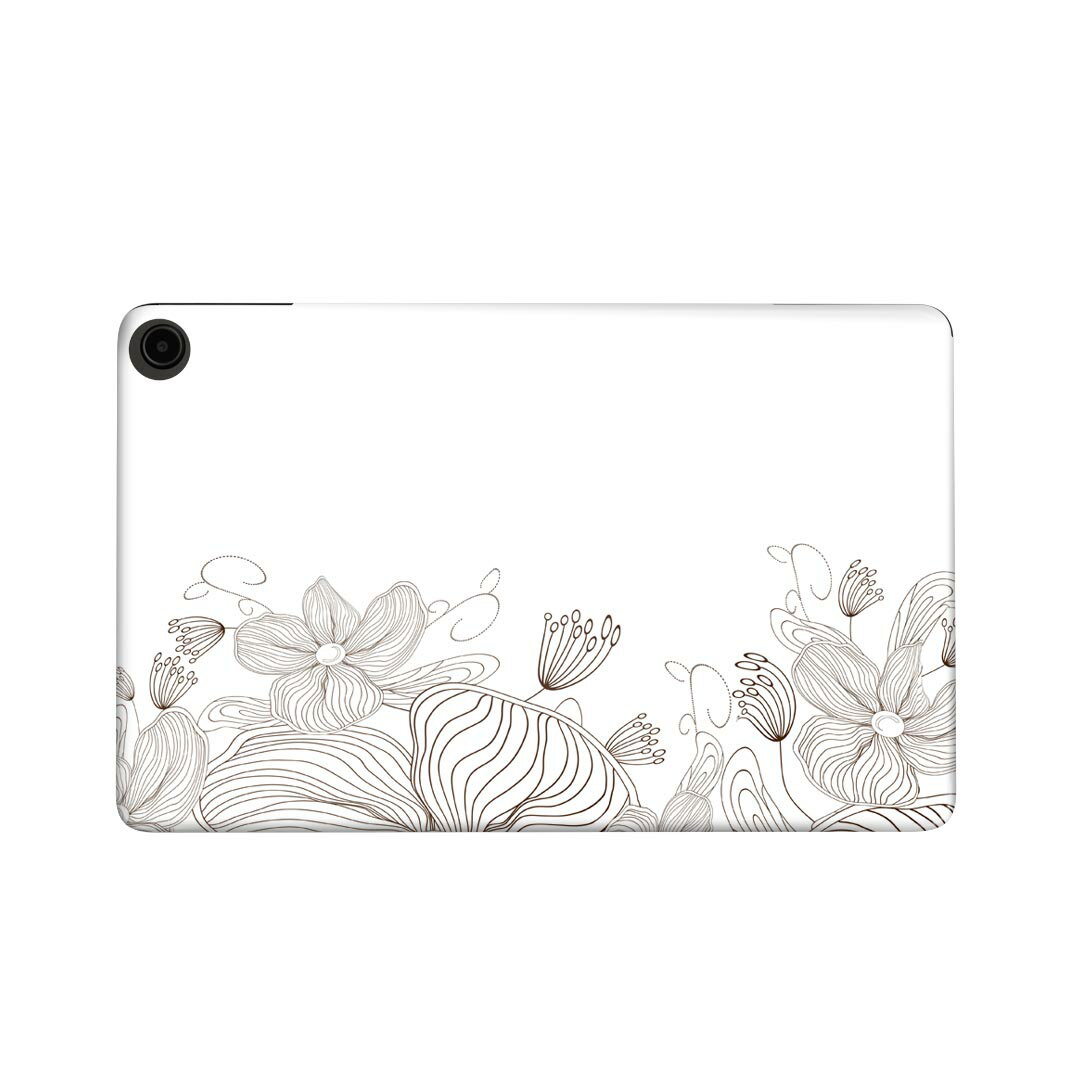 fire max 11 専用 ファイヤーマックス タブレット 専用スキンシール カバー ケース 保護 フィルム ステッカー デコ アクセサリー デザイン 009593 　シック　花(2.0)