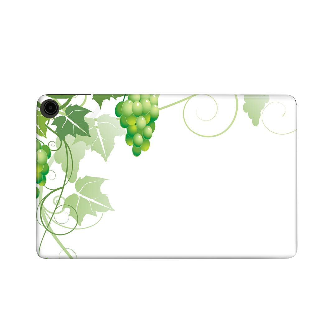 fire max 11 専用 ファイヤーマックス タブレット 専用スキンシール カバー ケース 保護 フィルム ステッカー デコ アクセサリー デザイン 010077 植物 ぶどう 緑