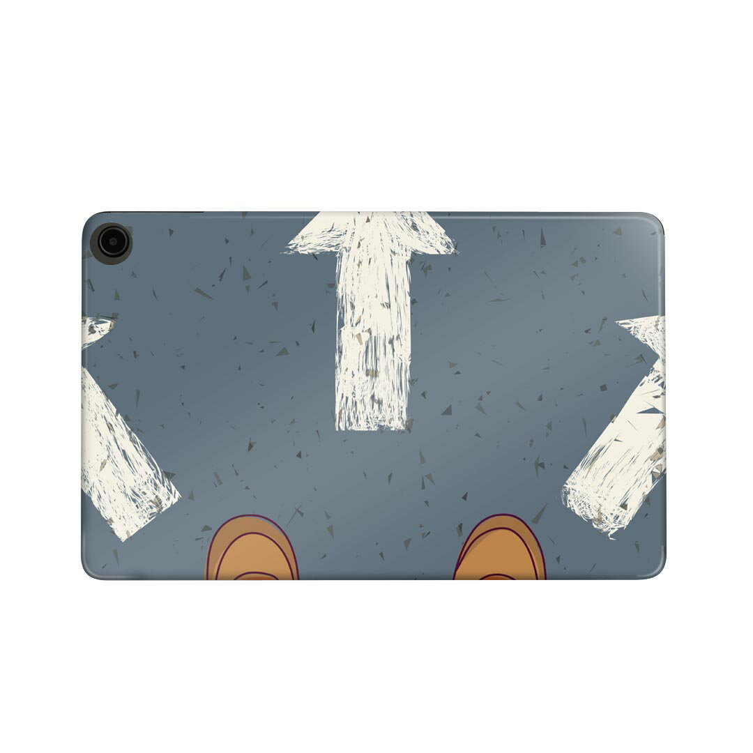 fire max 11 専用 ファイヤーマックス タブレット 専用スキンシール カバー ケース 保護 フィルム ステッカー デコ アクセサリー デザイン 010999 道路　標識　靴