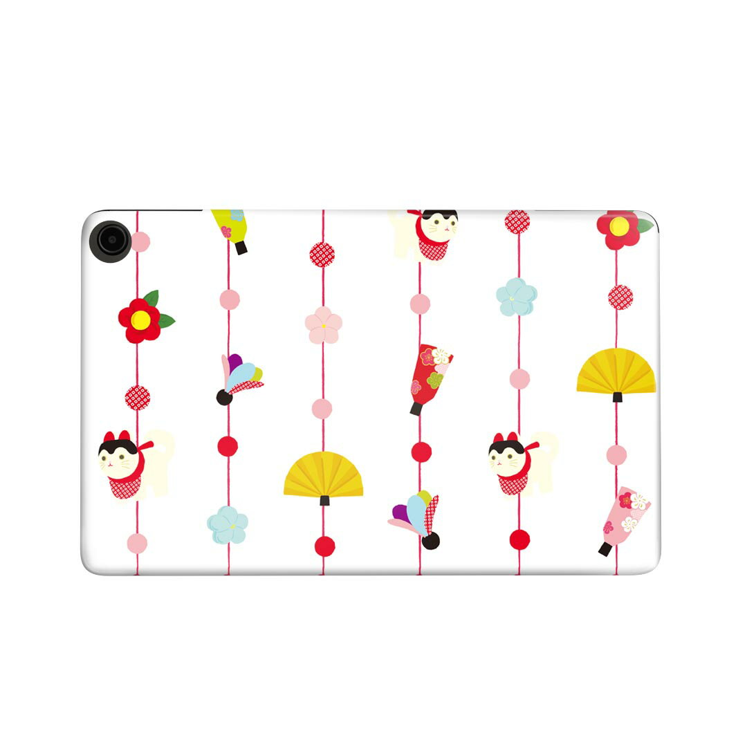 fire max 11 専用 ファイヤーマックス タブレット 専用スキンシール カバー ケース 保護 フィルム ステッカー デコ アクセサリー デザイン 012868 ひな祭り 桃の花 節句