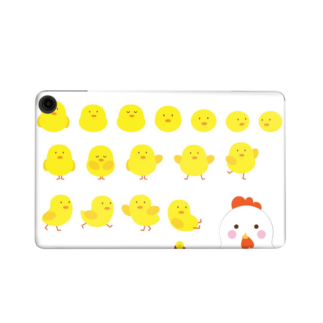 fire max 11 専用 ファイヤーマックス タブレット 専用スキンシール カバー ケース 保護 フィルム ステッカー デコ アクセサリー デザイン 013344 ひよこ　にわとり　鳥