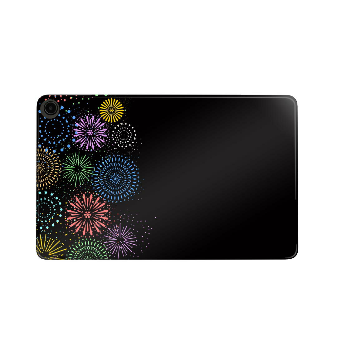 fire max 11 専用 ファイヤーマックス タブレット 専用スキンシール カバー ケース 保護 フィルム ステッカー デコ アクセサリー デザイン 013799 花火 カラフル